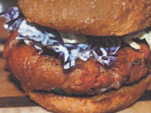 Turkey Burger with Purple Passion Sauce